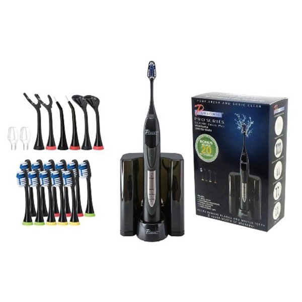 Quick Shave Ultra High Powered Sonic Electric Toothbrush with Dock Charger Black QU125697